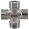 WIPRO WN7114 Cross Connector Stainless SUS304 M3/8 inch x M3/8 inch x M3/8 inch x 3/8 inch