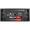 WIPRO Tool Tray 1/4 inch Ratchet Wrench and Socket Set 19 Pcs SC-04
