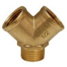 WIPRO WN5104 Y-Type Connector F1/8 inch x F1/8 inch x M1/8 inch